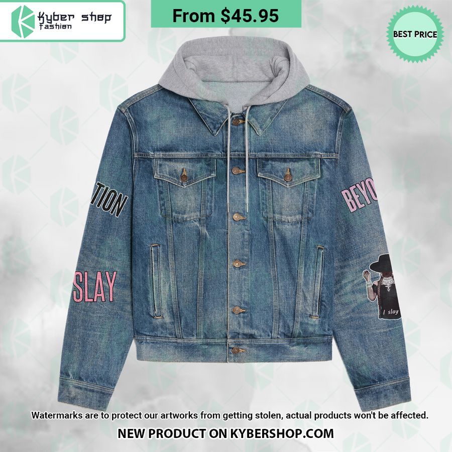 Beyoncé I Slay Hooded Denim Jacket