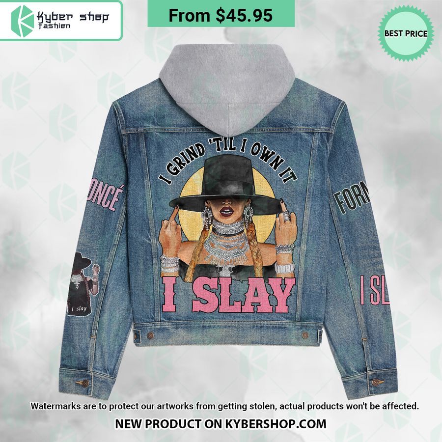 Beyoncé I Slay Hooded Denim Jacket