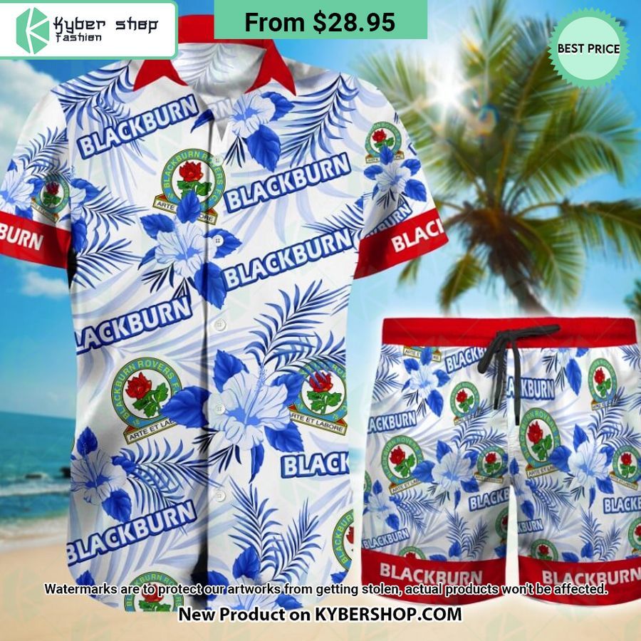 Blackburn Rovers FC Floral Hawaiian Shirt and Shorts