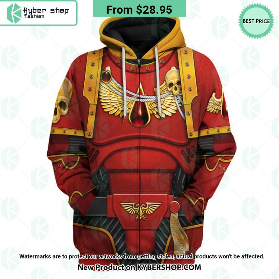Blood Angels Captain Costume Warhammer 40K Hoodie