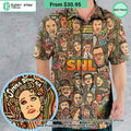Blues Brothers Waynes World Coneheads SNL Characters Hawaiian Shirt