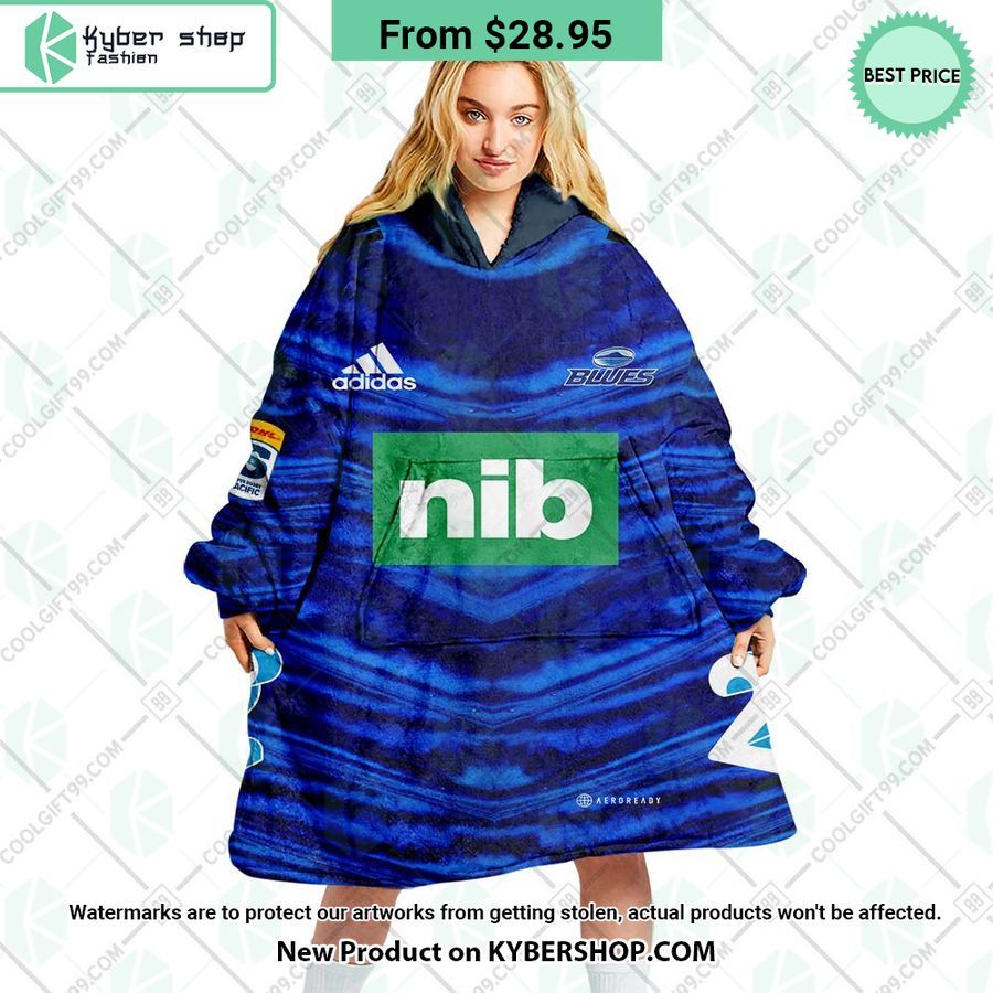 Blues Super Rugby Pacific Home Jersey CUSTOM Hoodie Blanket
