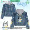 Bluey Bandit Is My Spirit Animal Hooded Denim Jacket