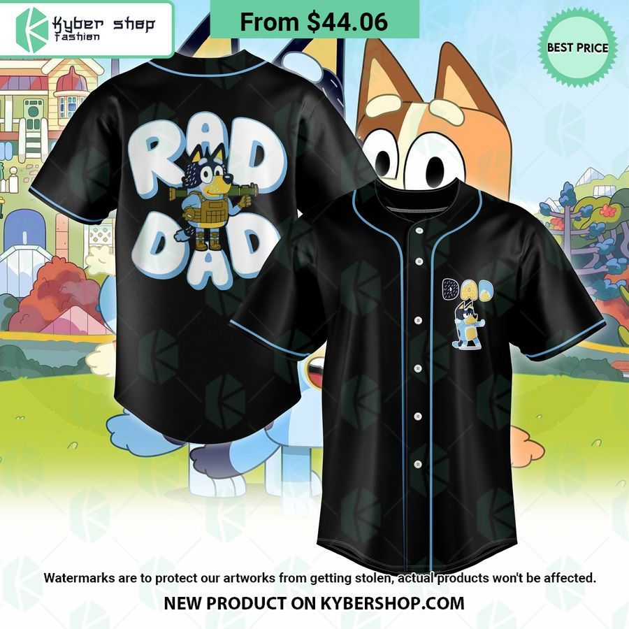 Bluey Dad Baseball Jersey
