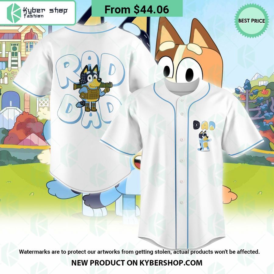 Bluey Dad Baseball Jersey