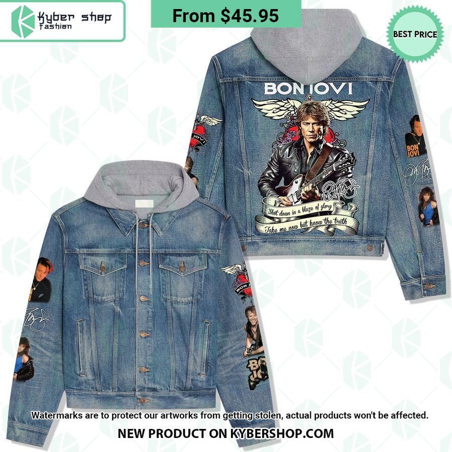 Bon Jovi Hooded Denim Jacket