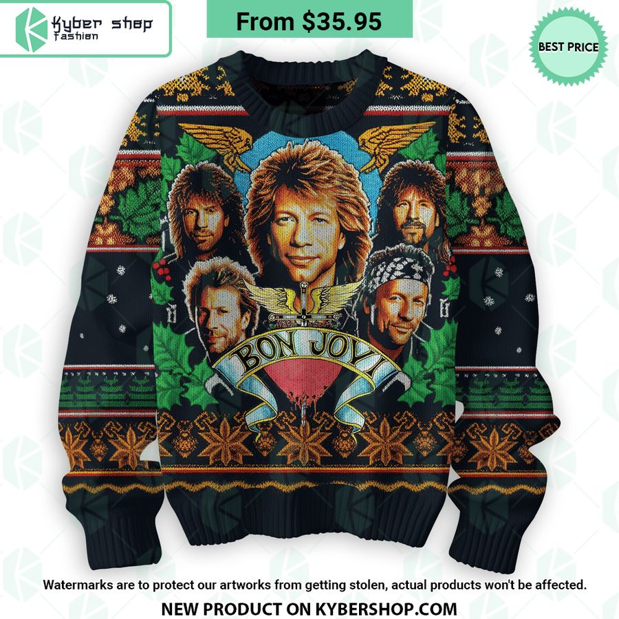 Bon Jovi Members Christmas Sweater