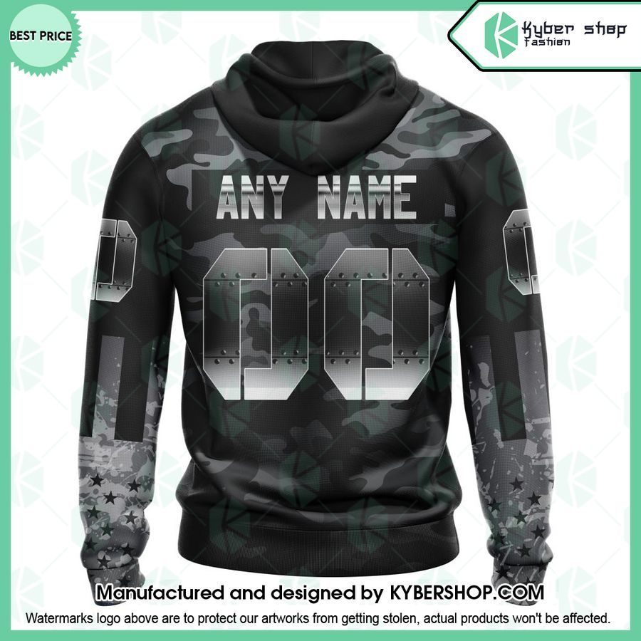 Boston Bruins Camo Color CUSTOM Your Service Branches Hoodie