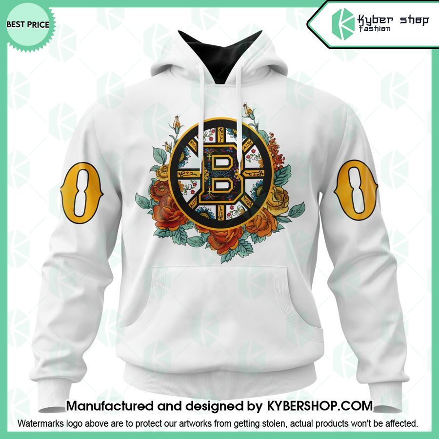 Boston Bruins Dia De Muertos CUSTOM Hoodie