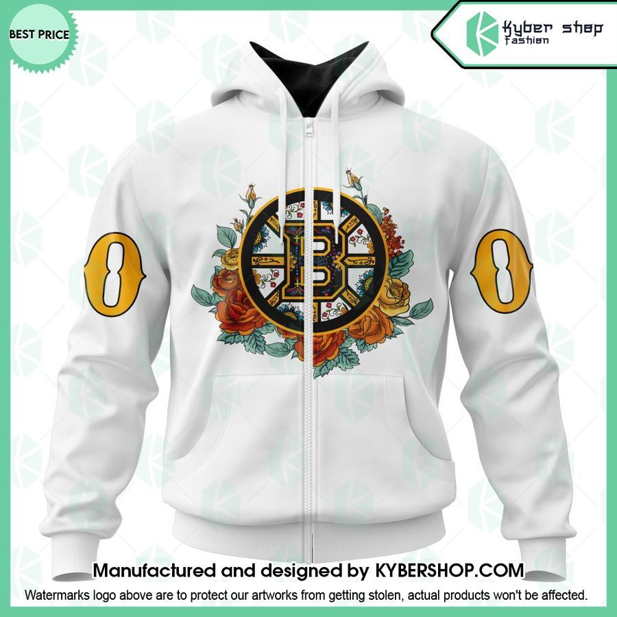 Boston Bruins Dia De Muertos CUSTOM Hoodie