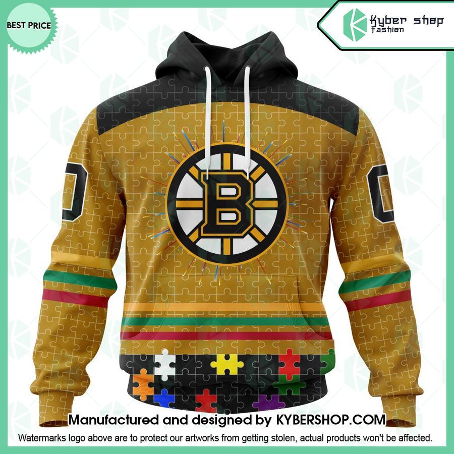 Boston Bruins Fearless Aganst Autism CUSTOM Hoodie