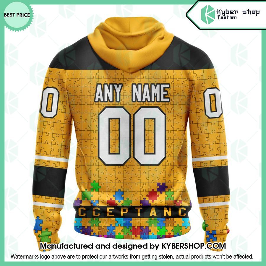Boston Bruins Hockey Fights Against Autism CUSTOM Hoodie