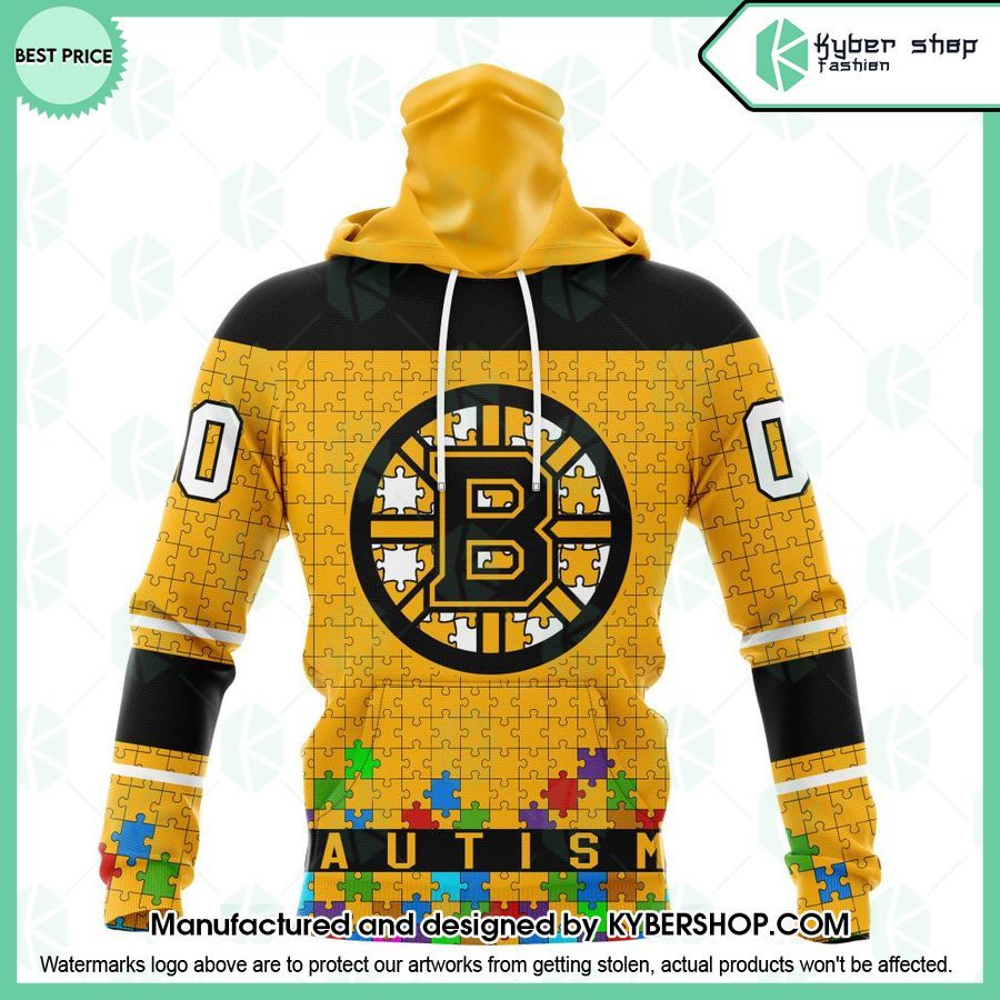 Boston Bruins Hockey Fights Against Autism CUSTOM Hoodie