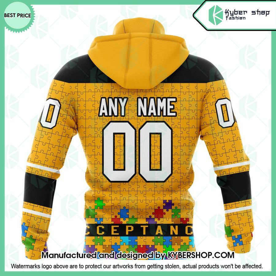 Boston Bruins Hockey Fights Against Autism CUSTOM Hoodie