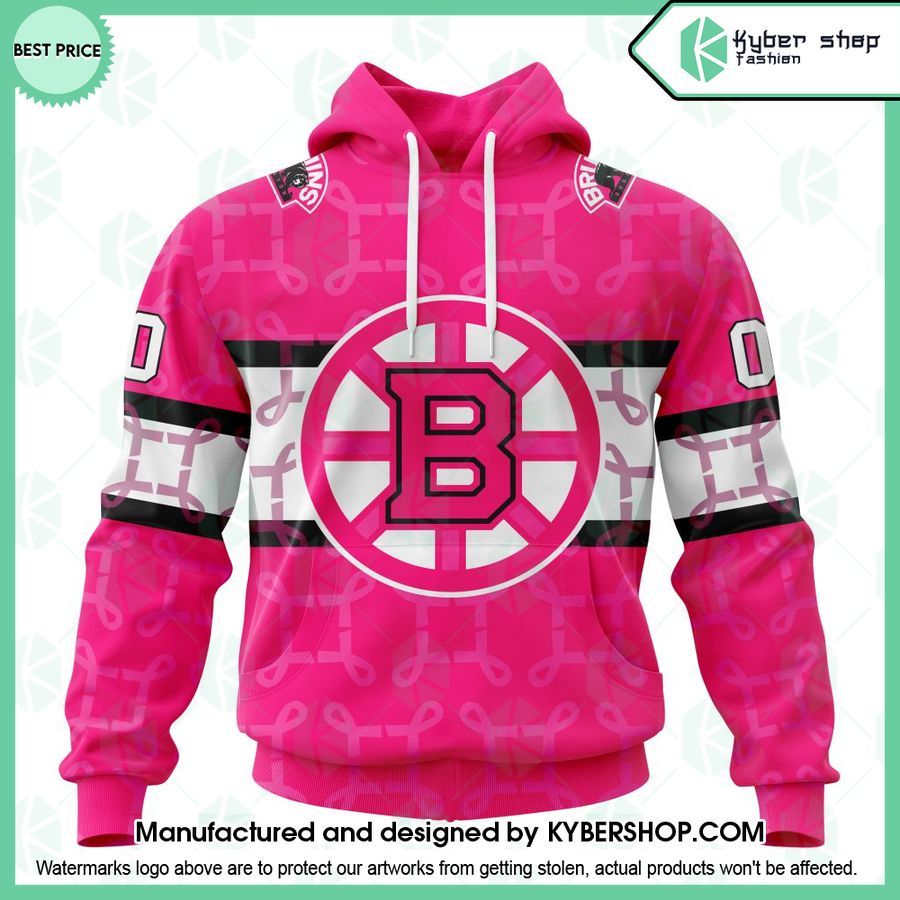Boston Bruins I Pink I Can In October We Wear Pink Breast Cancer CUSTOM Hoodie