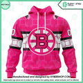 Boston Bruins I Pink I Can In October We Wear Pink Breast Cancer CUSTOM Hoodie