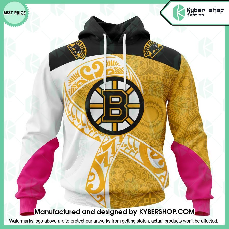 Boston Bruins Samoa Fights Cancer CUSTOM Hoodie
