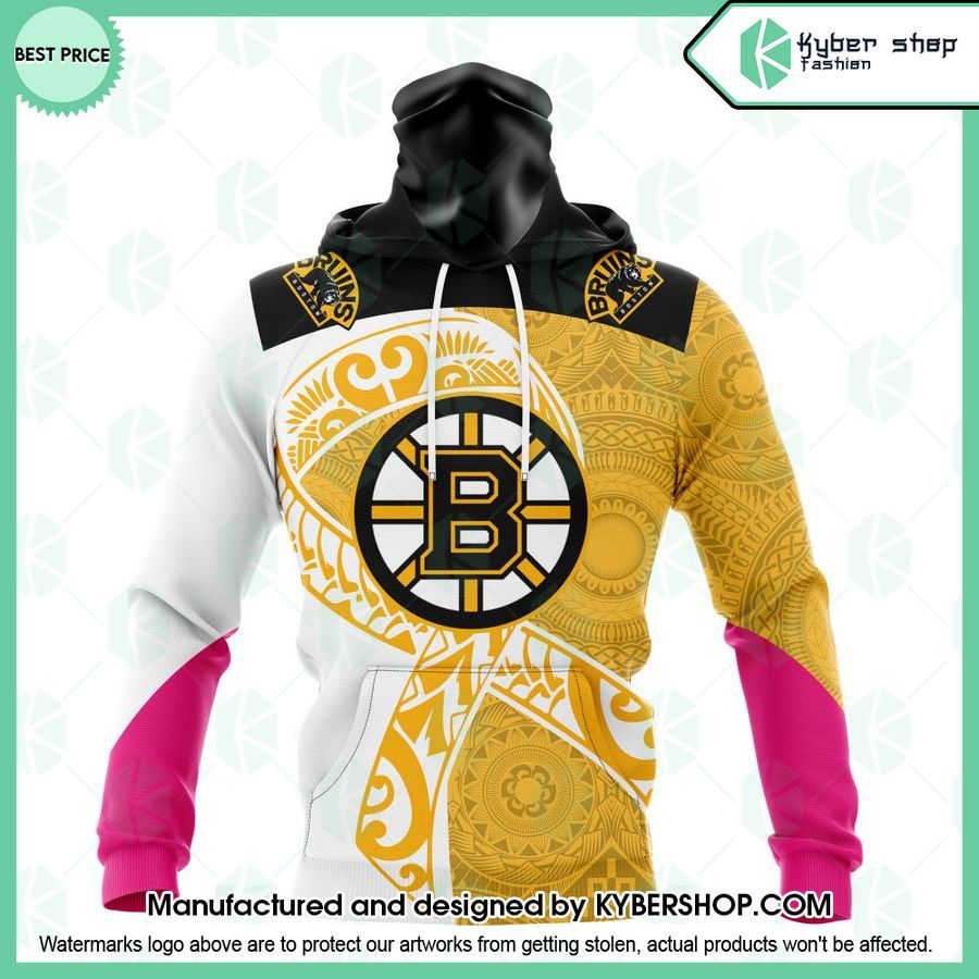 Boston Bruins Samoa Fights Cancer CUSTOM Hoodie