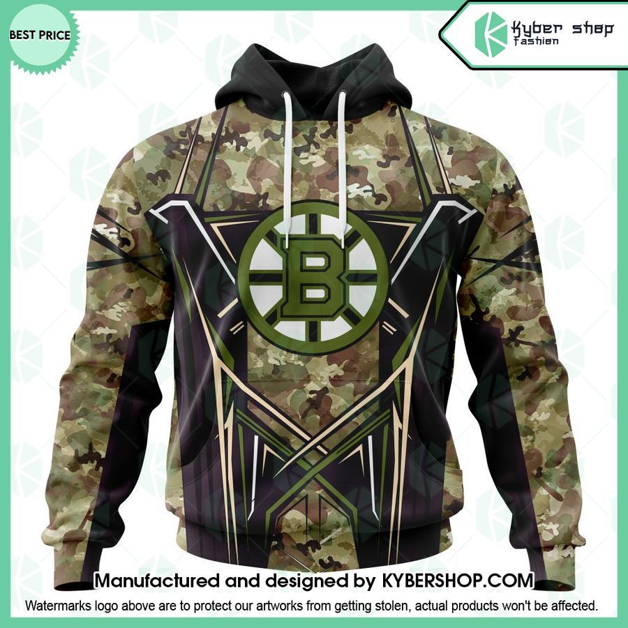 Boston Bruins Special Camo Color Design CUSTOM Hoodie