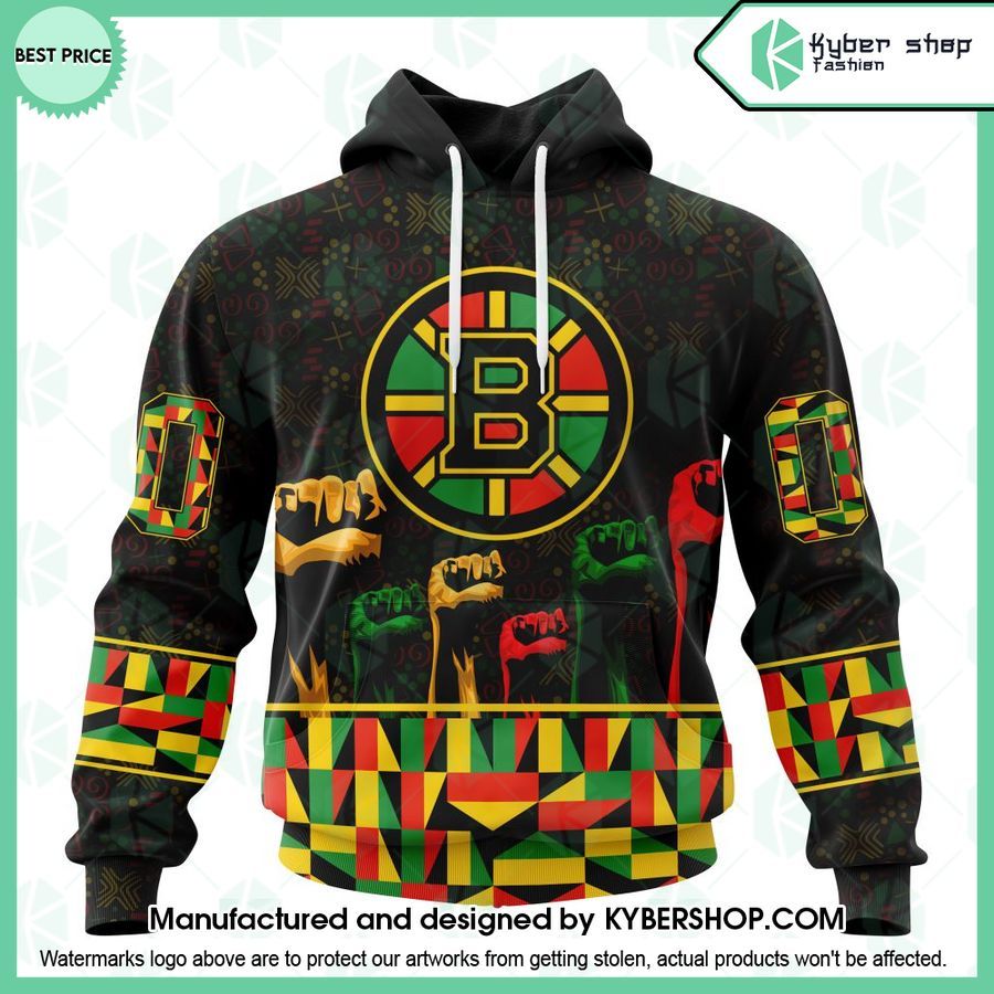 Boston Bruins Special Design Celebrate Black History Month CUSTOM Hoodie