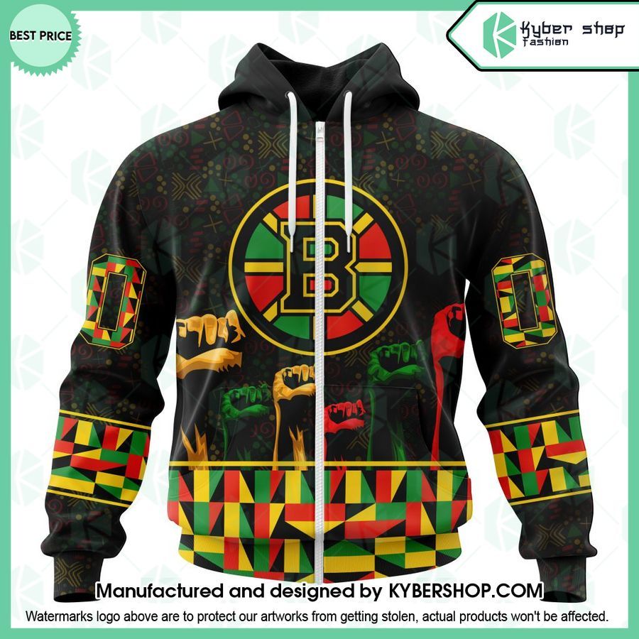 Boston Bruins Special Design Celebrate Black History Month CUSTOM Hoodie