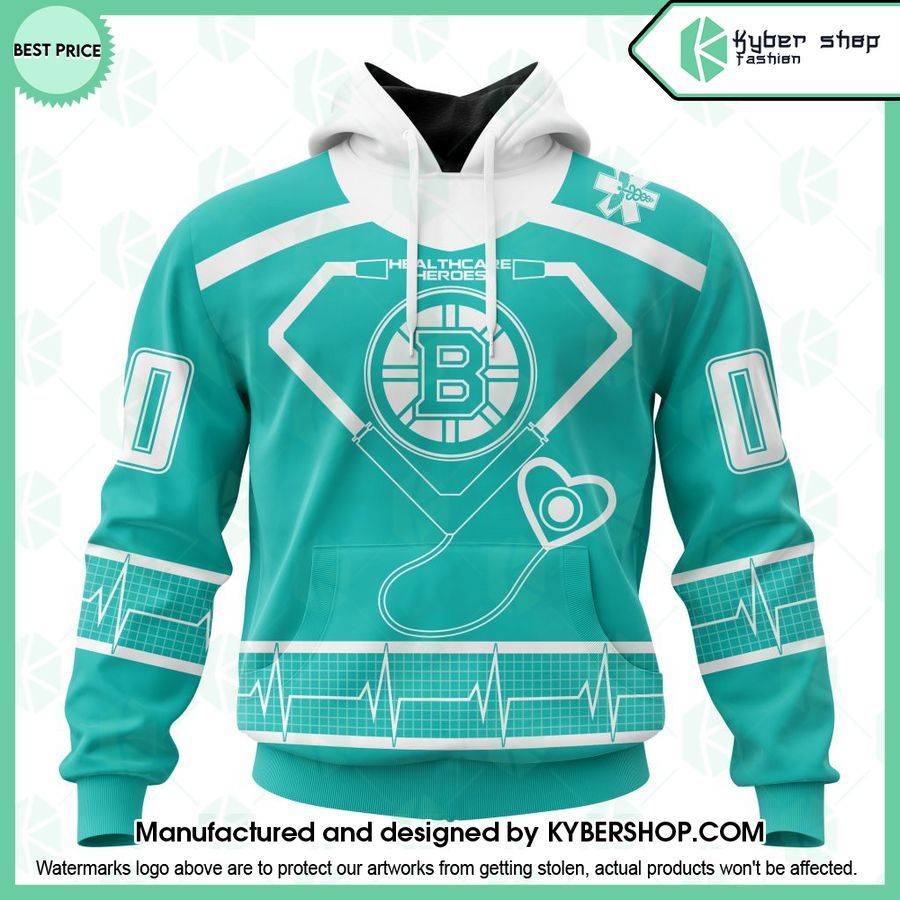 Boston Bruins Special Design Honoring Heatlthcare Heroes CUSTOM Hoodie