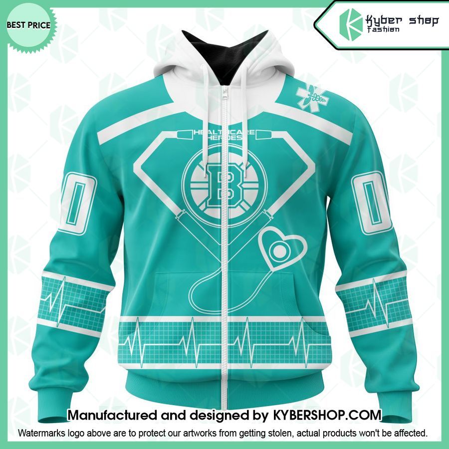 Boston Bruins Special Design Honoring Heatlthcare Heroes CUSTOM Hoodie