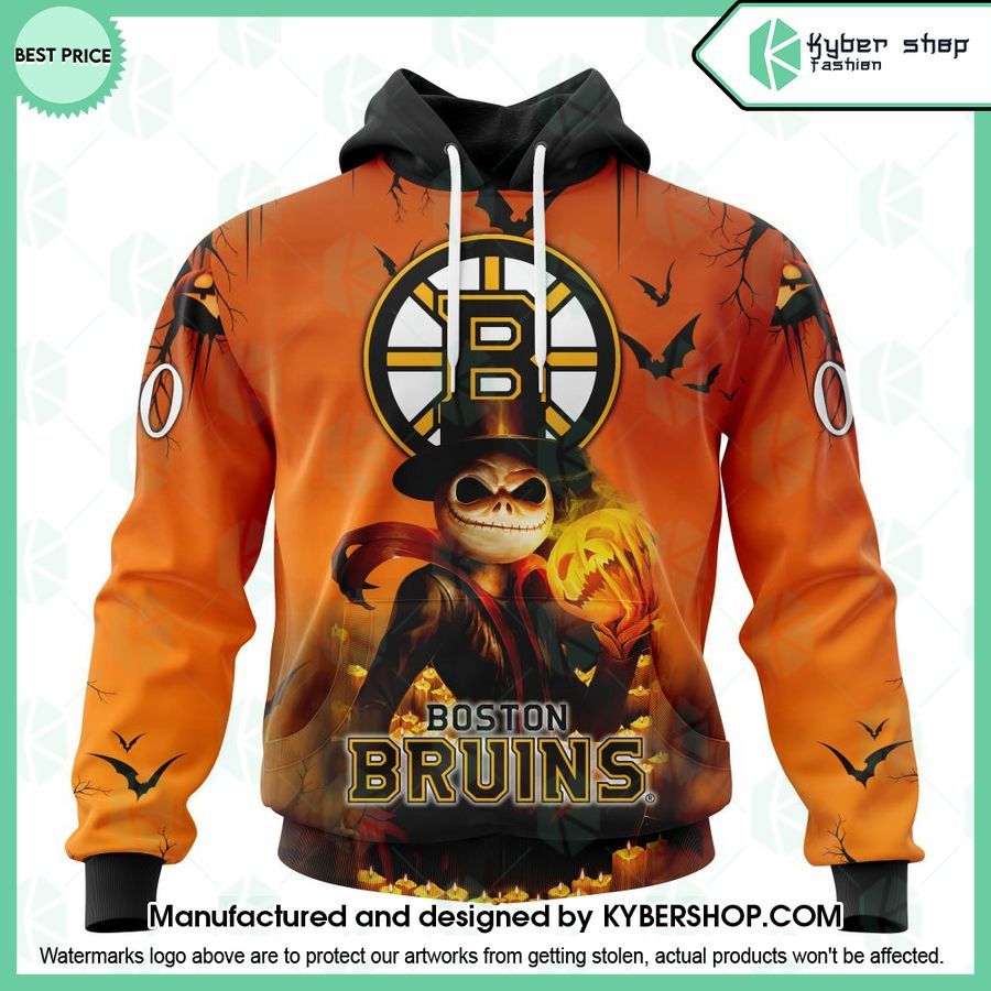 Boston Bruins Special Jack Skellington Halloween Concepts CUSTOM Hoodie