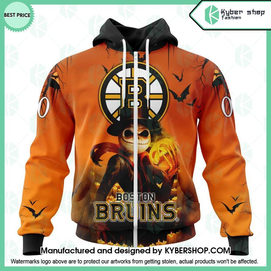 Boston Bruins Special Jack Skellington Halloween Concepts CUSTOM Hoodie