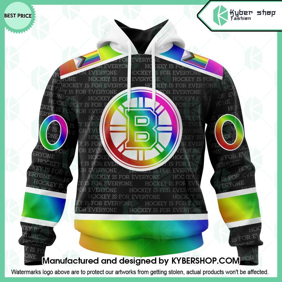 Boston Bruins Special Pride Design CUSTOM Hoodie