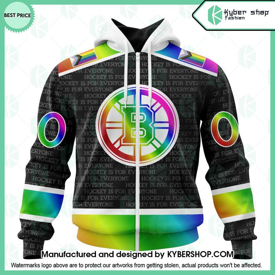 Boston Bruins Special Pride Design CUSTOM Hoodie