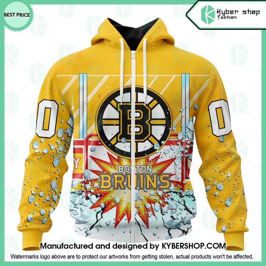Boston Bruins With Ice Hockey Arena CUSTOM Hoodie