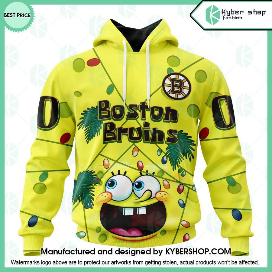 Boston Bruins With Spongebob CUSTOM Hoodie