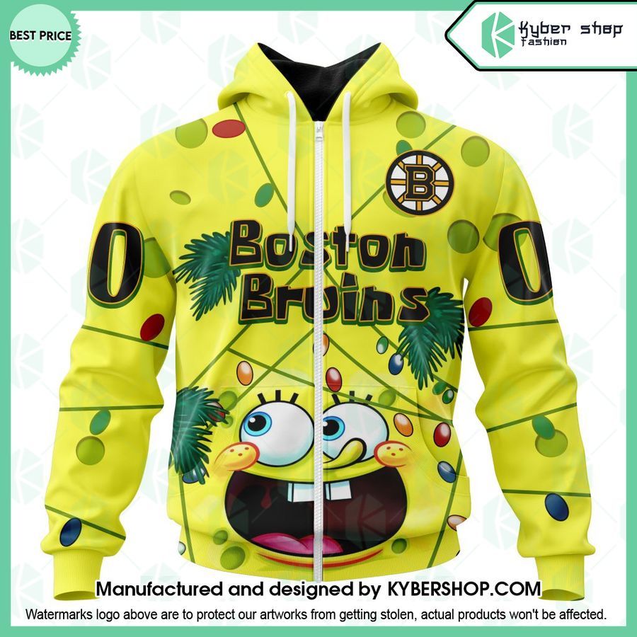 Boston Bruins With Spongebob CUSTOM Hoodie