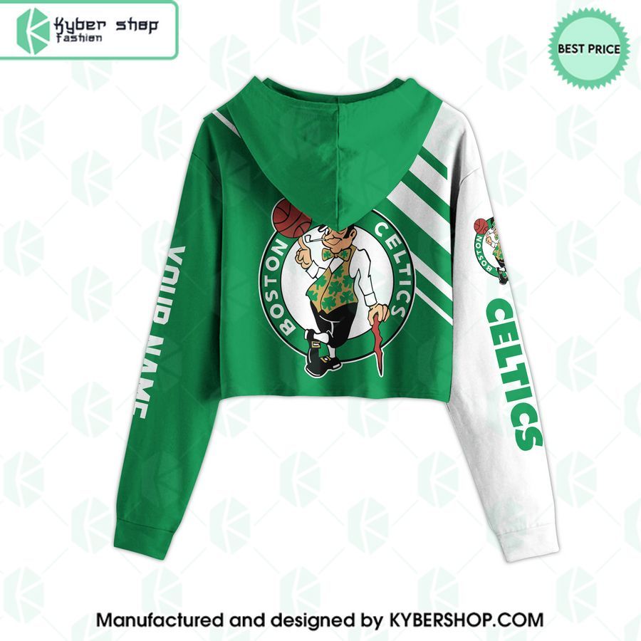 Boston Celtics Bleed Green CUSTOM Crop Hoodie Leggings