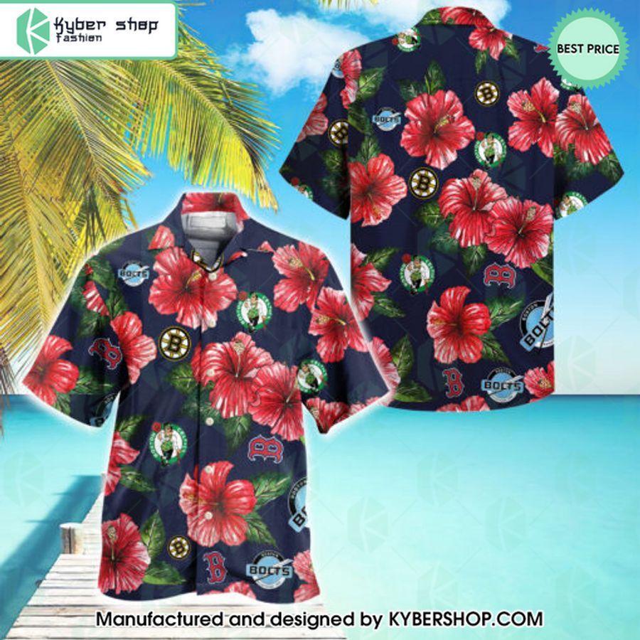 Boston Celtics Boston Bruins Boston Bolts Boston Red Sox Hawaiian Shirt