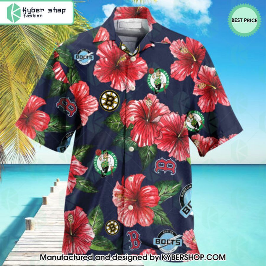 Boston Celtics Boston Bruins Boston Bolts Boston Red Sox Hawaiian Shirt