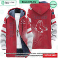 Boston Red Sox MLB CUSTOM Fleece Windbreaker Jacket