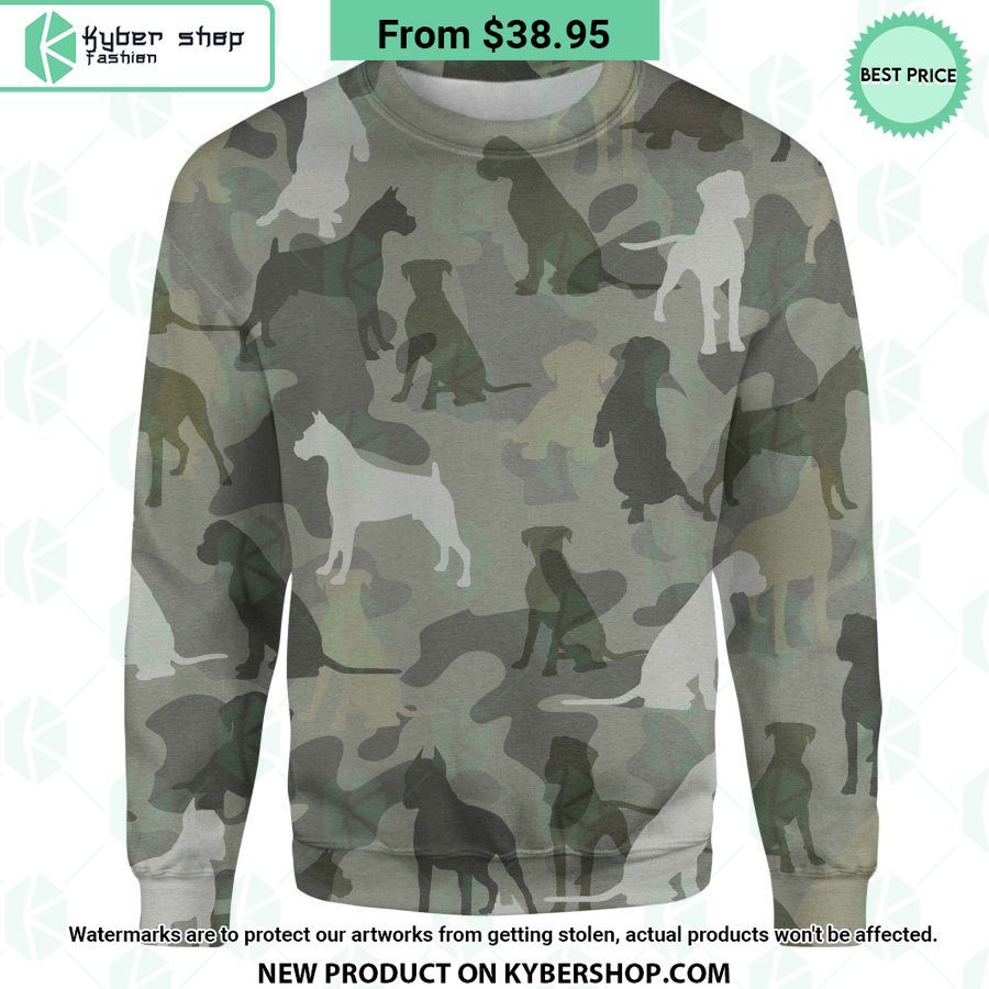 Boxer Dog Camo Sweatshirt