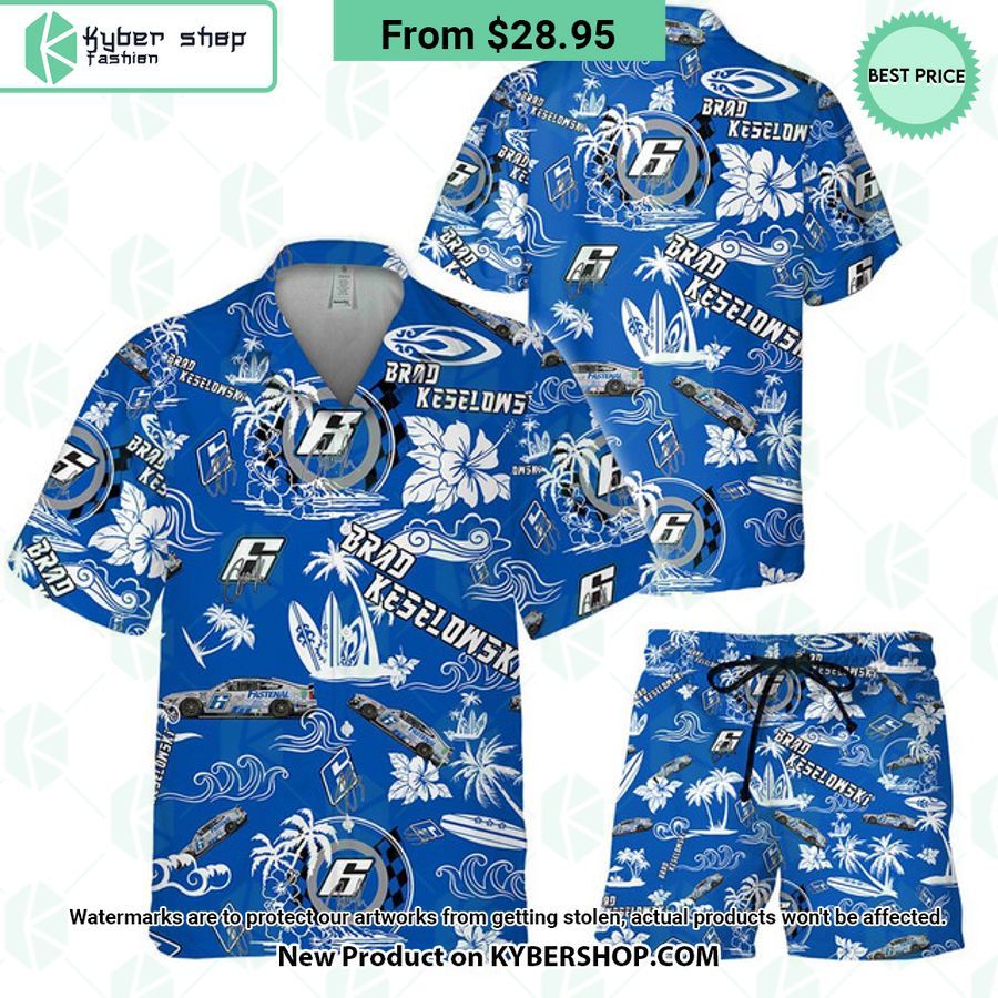 Brad Keselowski NASCAR Racing Hawaiian Shirt