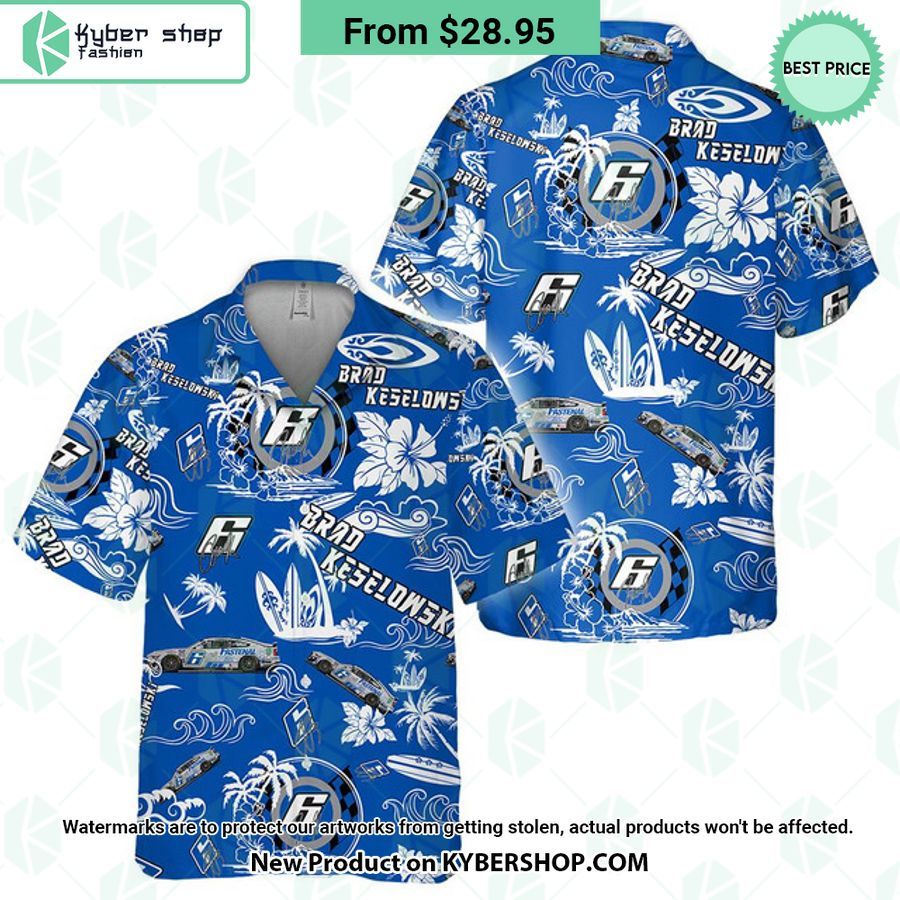 Brad Keselowski NASCAR Racing Hawaiian Shirt