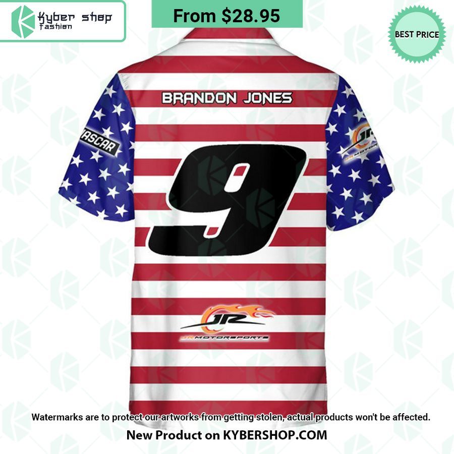 Brandon Jones NASCAR Racing Independence Day Hawaiian Shirt