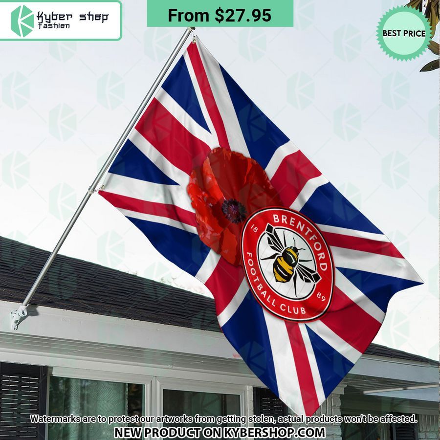 Brentford FC Remembrance day Flag