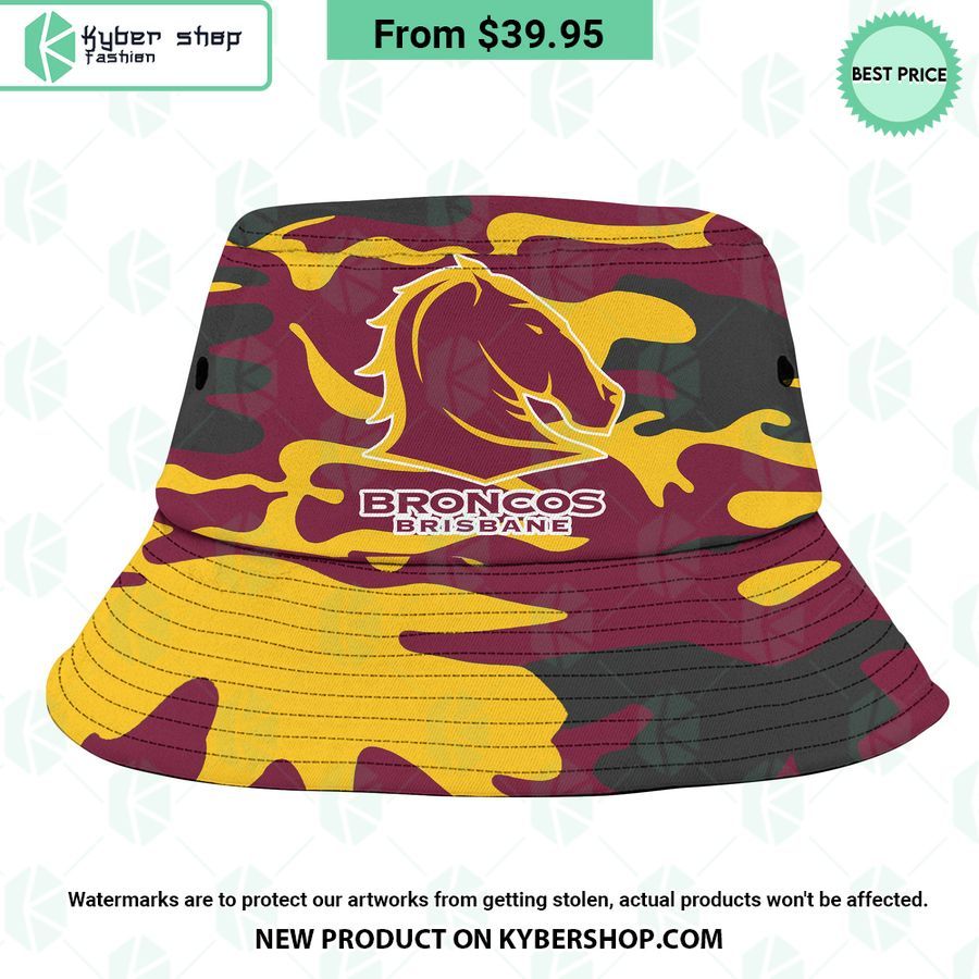 Brisbane Broncos Camo Bucket Hat
