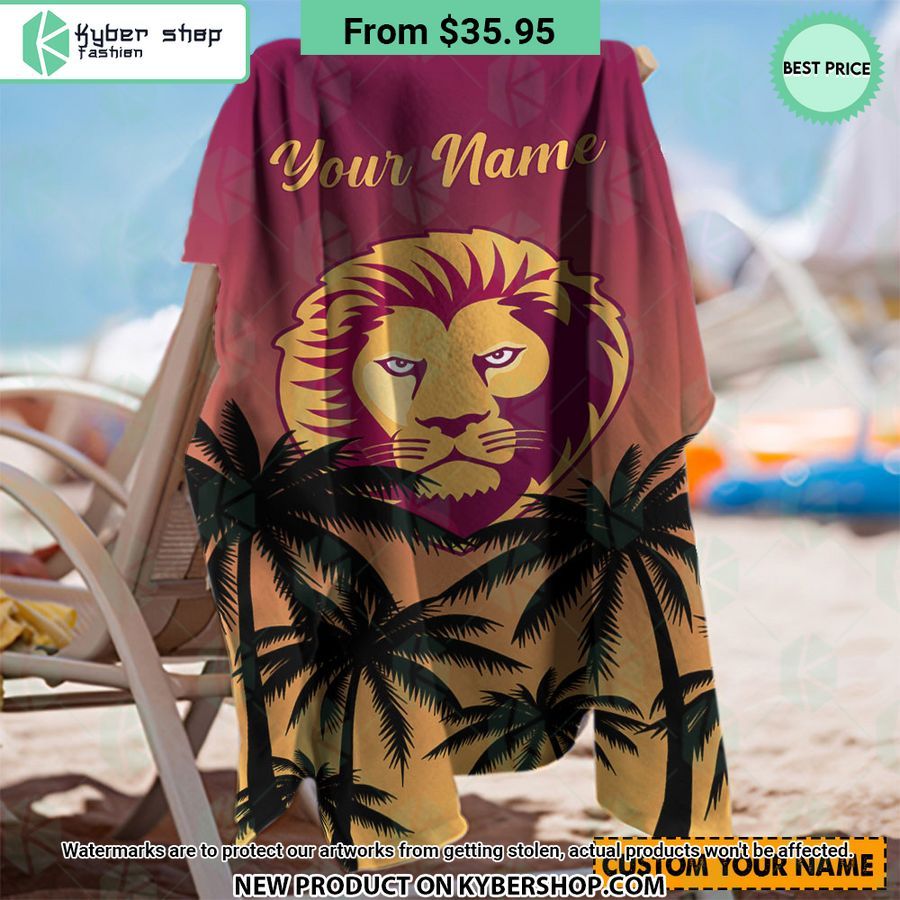 Brisbane Lions CUSTOM Beach Towel