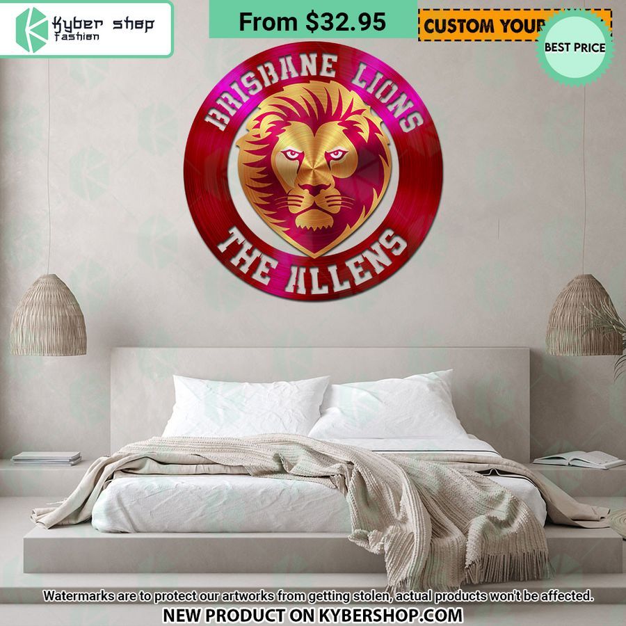 Brisbane Lions CUSTOM Metal Sign