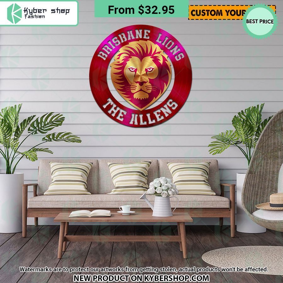 Brisbane Lions CUSTOM Metal Sign