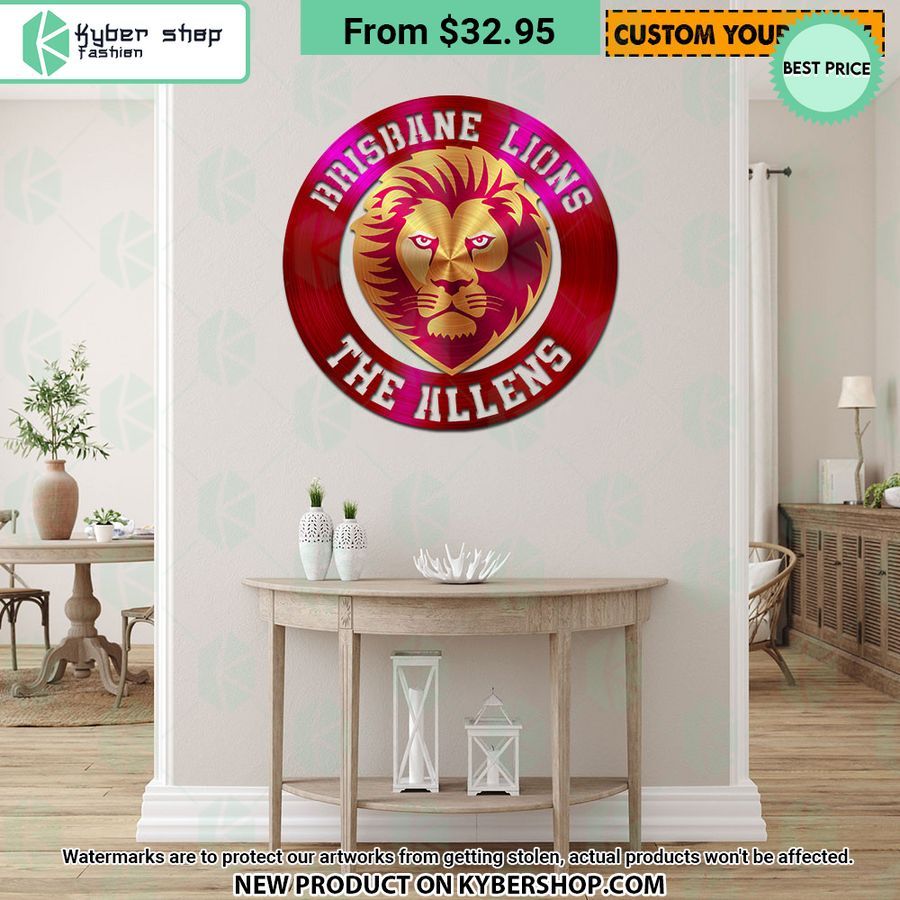 Brisbane Lions CUSTOM Metal Sign