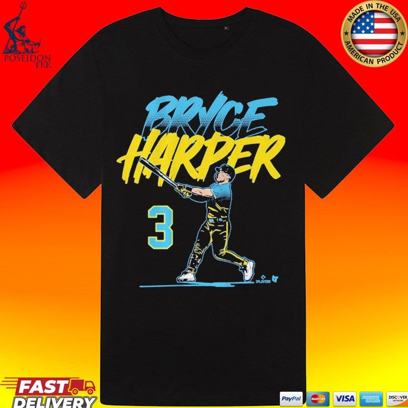 Bryce Harper Slugger Swing Number 3 T-shirt