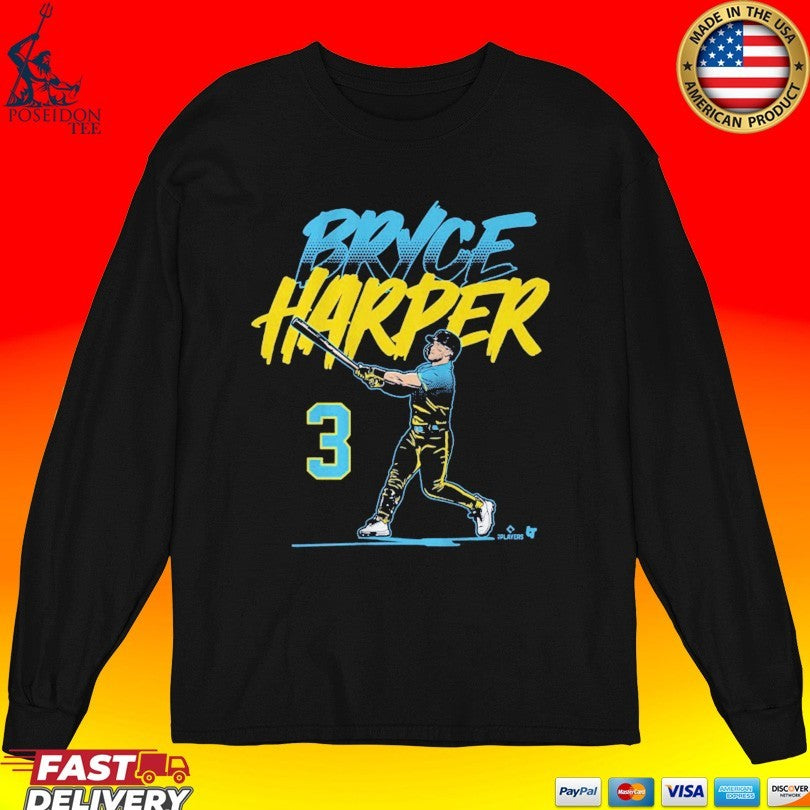 Bryce Harper Slugger Swing Number 3 T-shirt